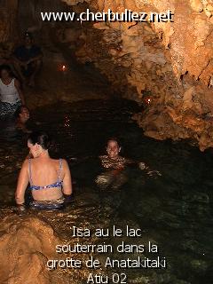 légende: Isa au le lac souterrain dans la grotte de Anatakitaki Atiu 02
qualityCode=raw
sizeCode=half

Données de l'image originale:
Taille originale: 144946 bytes
Temps d'exposition: 1/50 s
Diaph: f/240/100
Heure de prise de vue: 2003:04:15 17:23:35
Flash: oui
Focale: 42/10 mm
